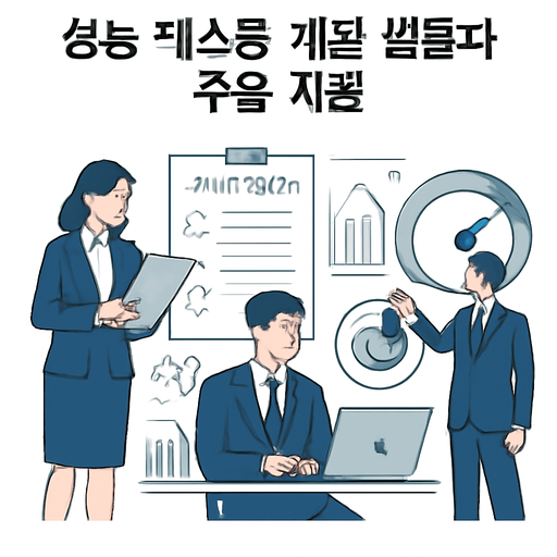 성능 테스트 계획 샘플과 주요 지표 이미지