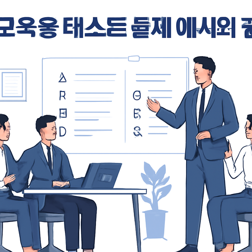 교육용 테스트 문제 예시와 풀이 이미지