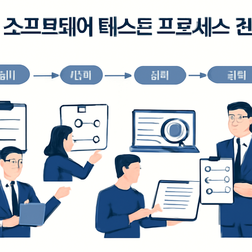 소프트웨어 테스트 프로세스 단계 이미지