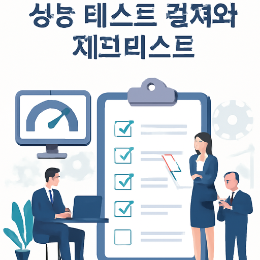 테스트1 성능 테스트 절차와 체크리스트 이미지
