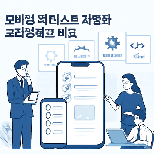 모바일 앱 테스트 자동화 프레임워크 비교 이미지