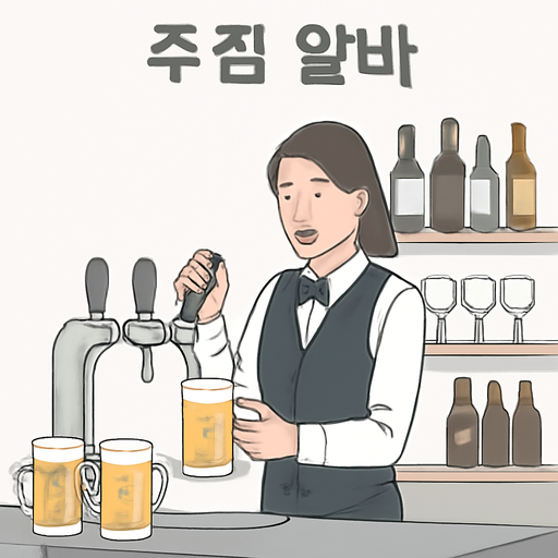 주점 알바 이미지