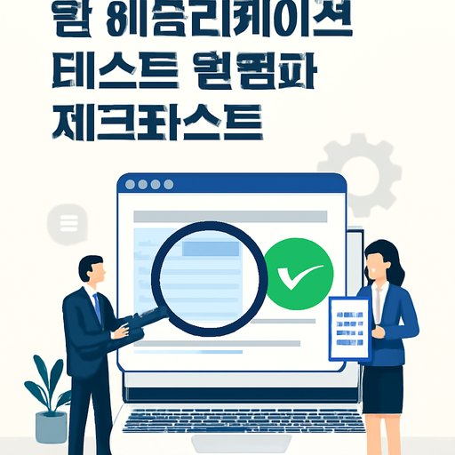 웹 애플리케이션 테스트 방법과 체크리스트 이미지