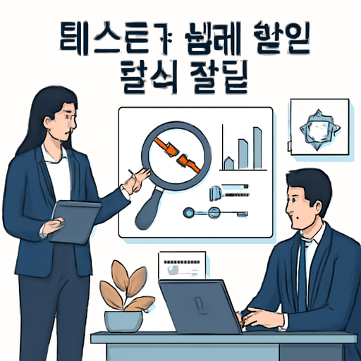테스트1 실패 원인 분석 방법 이미지