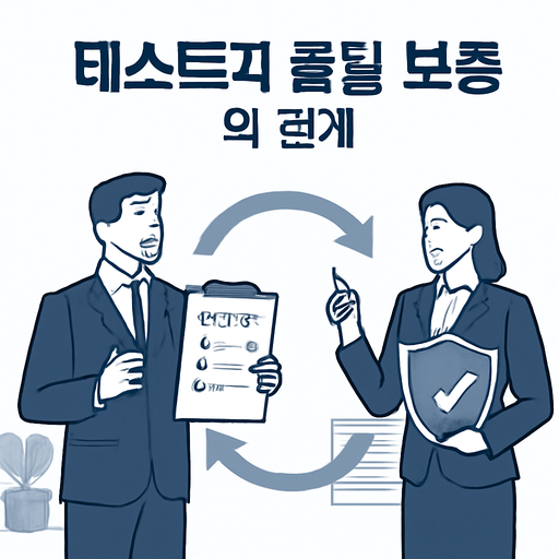 테스트1과 품질 보증의 관계 이미지