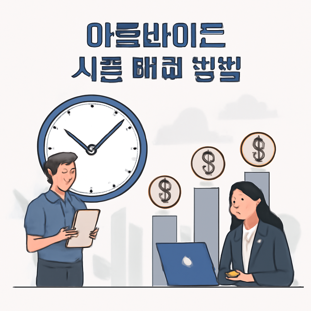 아르바이트 시급 비교 방법 이미지