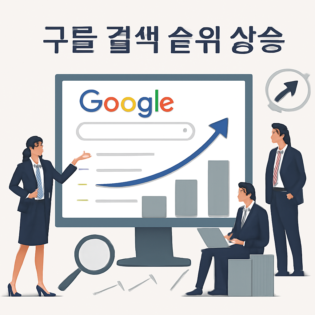 구글 검색 순위 상승 이미지