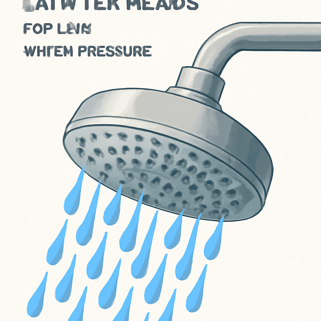 water efficient shower heads for low water pressure image