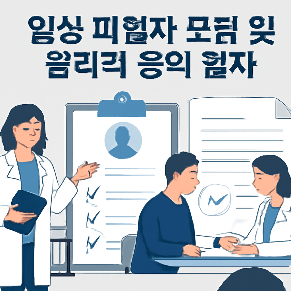 임상 피험자 모집 및 윤리적 동의 절차 이미지